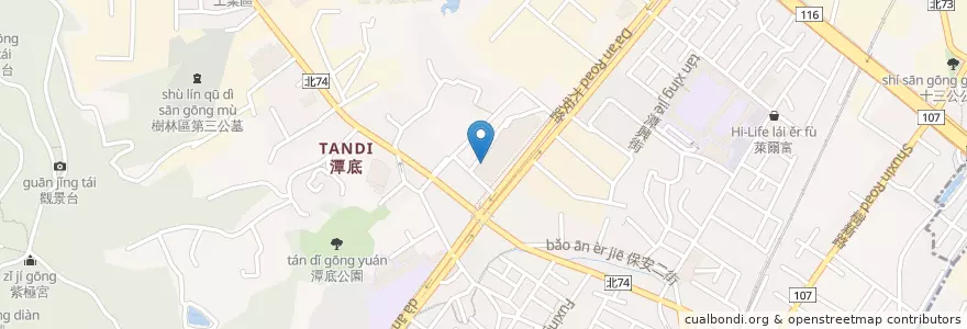 Mapa de ubicacion de 清田拉麵 en تایوان, 新北市, 樹林區.