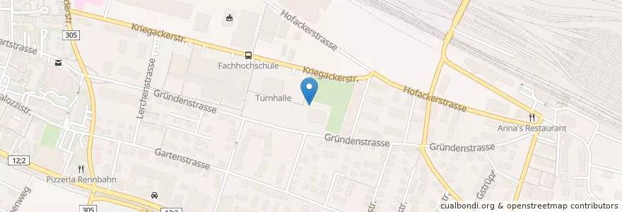 Mapa de ubicacion de Mediothek Gymnasium Muttenz en Schweiz, Basel-Landschaft, Bezirk Arlesheim, Muttenz.