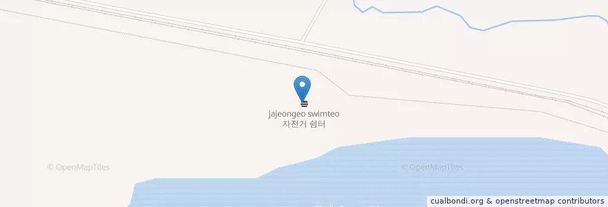 Mapa de ubicacion de 자전거 쉼터 en 대한민국, 경상남도, 양산시.