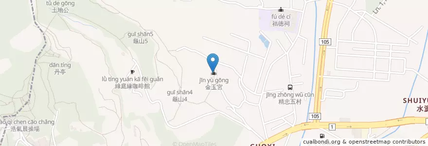Mapa de ubicacion de 金玉宮 en تايوان, تاو يوان, 龜山區.