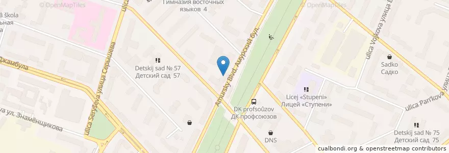 Mapa de ubicacion de Аптека en Rusia, Дальневосточный Федеральный Округ, Хабаровский Край, Городской Округ Хабаровск.