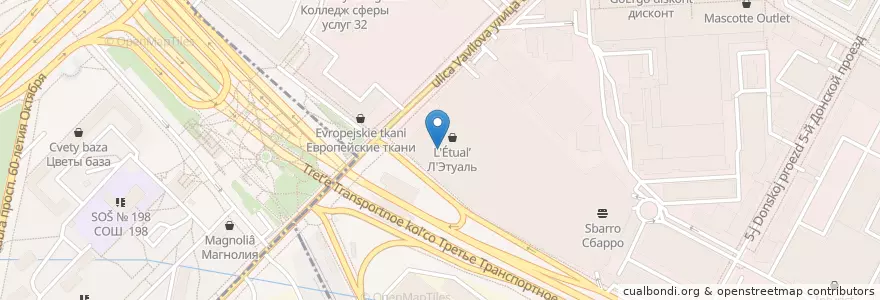 Mapa de ubicacion de Сбербанк en روسيا, Центральный Федеральный Округ, Москва, Южный Административный Округ, Донской Район.