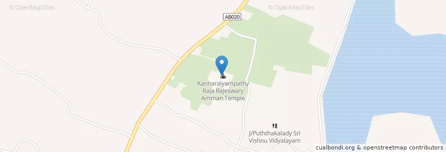 Mapa de ubicacion de Kannaraiyampathy Raja Rajeswary Amman Temple en 斯里蘭卡, 北部省, யாழ்ப்பாணம் மாவட்டம்.