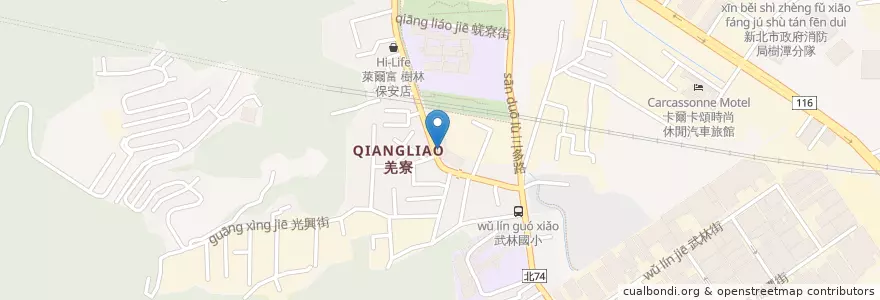 Mapa de ubicacion de 八方雲集 樹林保安店 en Taiwan, 新北市, 樹林區.