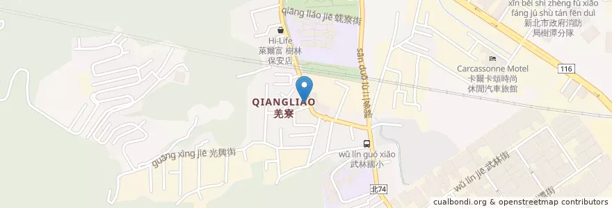 Mapa de ubicacion de 台新銀行 ATM en 臺灣, 新北市, 樹林區.
