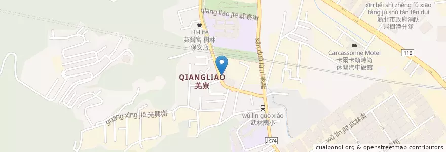 Mapa de ubicacion de 保安牙醫診所 en تايوان, تايبيه الجديدة, 樹林區.