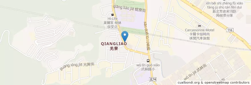 Mapa de ubicacion de 茶鴨店 en تایوان, 新北市, 樹林區.