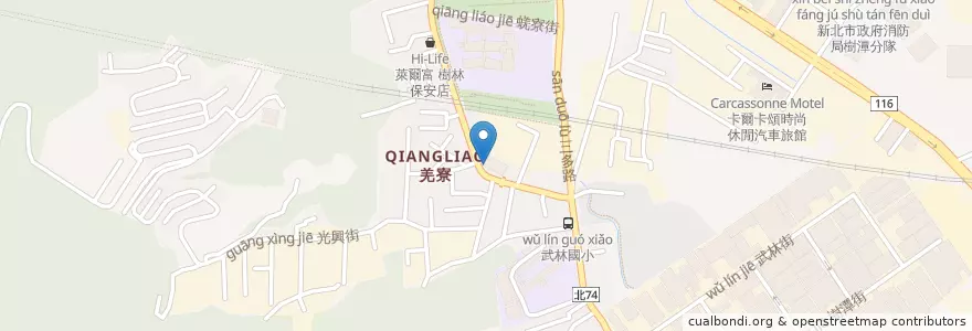 Mapa de ubicacion de 藥燉排骨/當歸土虱 en تايوان, تايبيه الجديدة, 樹林區.