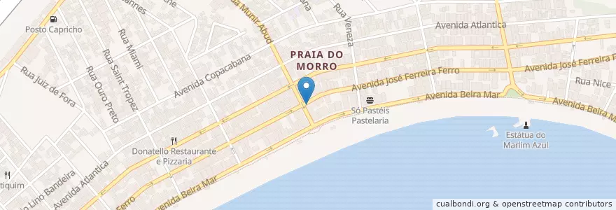 Mapa de ubicacion de Empório Bacutia Pizzaria e Lanchonete en برزیل, منطقه جنوب شرقی برزیل, اسپیریتو سانتو, Microrregião Guarapari, Região Geográfica Intermediária De Vitória, Guarapari, Região Metropolitana Da Grande Vitória.