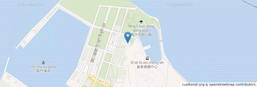 Mapa de ubicacion de 飛翔單車 en تايوان, مقاطعة تايوان, سين شو, 北區.
