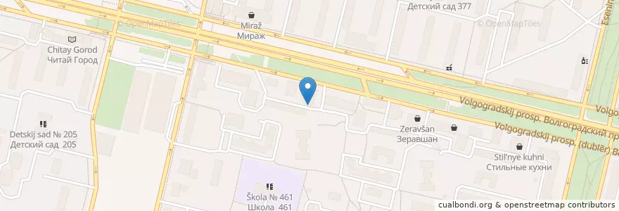Mapa de ubicacion de Биодентис en Russia, Distretto Federale Centrale, Москва, Юго-Восточный Административный Округ, Район Кузьминки.