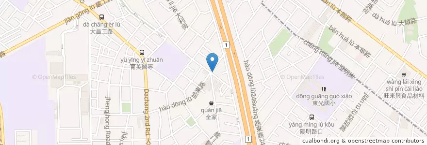 Mapa de ubicacion de 嘴大王魷魚羹 en Тайвань, Гаосюн, 三民區.