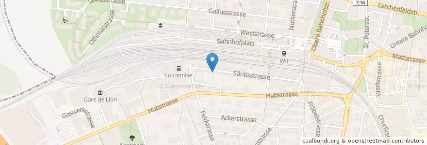 Mapa de ubicacion de Rudolf Steiner Schule en سوئیس, Sankt Gallen, Wahlkreis Wil, Wil (Sg).