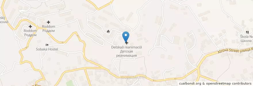 Mapa de ubicacion de Детская реанимация en Russland, Föderationskreis Südrussland, Autonome Republik Krim, Republik Krim, Jaltaer Stadtrat, Stadtkreis Jalta.