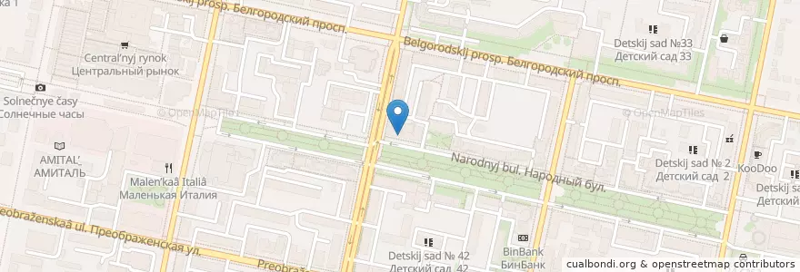 Mapa de ubicacion de Потапыч en Rusia, Distrito Federal Central, Óblast De Bélgorod, Белгородский Район, Городской Округ Белгород.