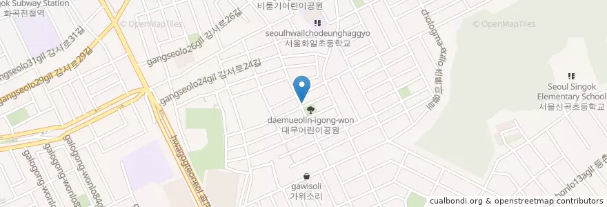 Mapa de ubicacion de 석란어린이집 en 韩国/南韓, 首尔, 江西区.