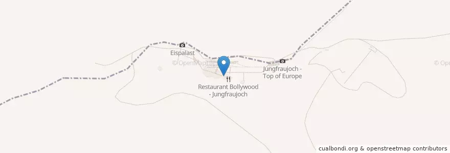 Mapa de ubicacion de Restaurant Eiger - Jungfraujoch en Switzerland, Valais/Wallis, Goms, Fieschertal.
