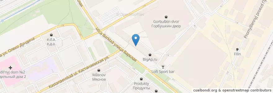 Mapa de ubicacion de Мак кафе en 俄罗斯/俄羅斯, Центральный Федеральный Округ, Москва, Западный Административный Округ.