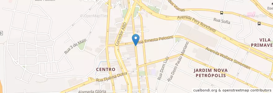 Mapa de ubicacion de Drugstore Pague Menos en ブラジル, 南東部地域, サンパウロ, Região Geográfica Intermediária De São Paulo, Região Metropolitana De São Paulo, Região Imediata De São Paulo, São Bernardo Do Campo.