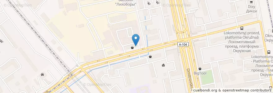 Mapa de ubicacion de Чайхана Бодом en Россия, Центральный Федеральный Округ, Москва, Северный Административный Округ, Тимирязевский Район.
