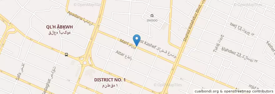 Mapa de ubicacion de کافه کتاب تولدی دیگر en Иран, Хорасан-Резави, شهرستان مشهد, مشهد, بخش مرکزی شهرستان مشهد.