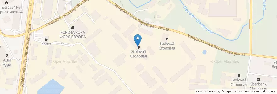 Mapa de ubicacion de Столовая en Rusland, Centraal Federaal District, Moskou, Западный Административный Округ, Можайский Район.