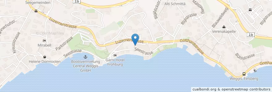 Mapa de ubicacion de Arte Bar en 瑞士, Luzern, Weggis.