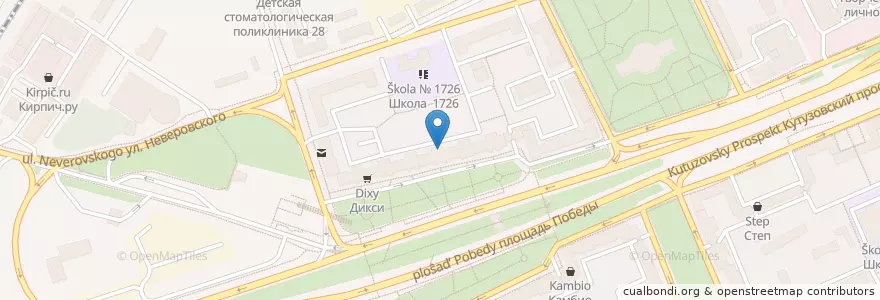 Mapa de ubicacion de МедЭлит en Russia, Distretto Federale Centrale, Москва, Западный Административный Округ, Район Дорогомилово.