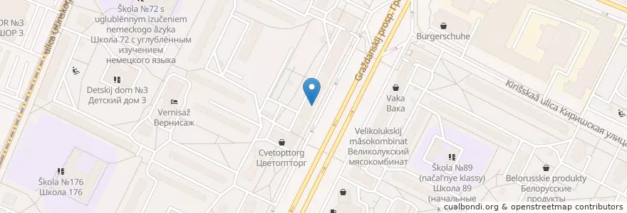 Mapa de ubicacion de Post Bank en Russia, Northwestern Federal District, Leningrad Oblast, Saint Petersburg, Калининский Район, Округ № 21.