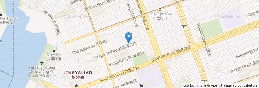 Mapa de ubicacion de 正義蚵仔面線 en 臺灣, 高雄市, 苓雅區.
