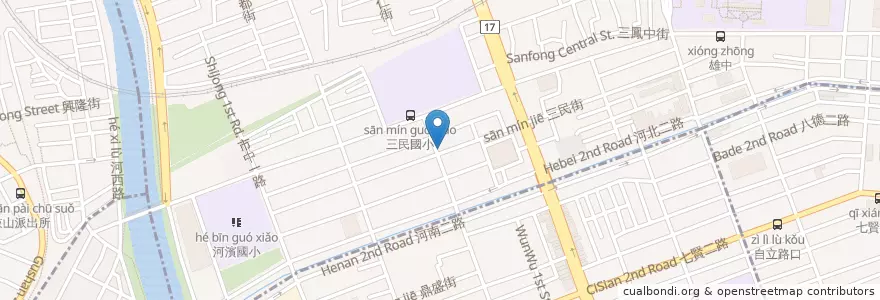 Mapa de ubicacion de 當歸鴨 en Taïwan, Kaohsiung, 三民區.