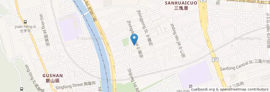 Mapa de ubicacion de 中都面線羹 en 臺灣, 高雄市, 三民區.