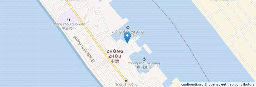 Mapa de ubicacion de 金聖春海産 en Taiwan, Kaohsiung, 旗津區.