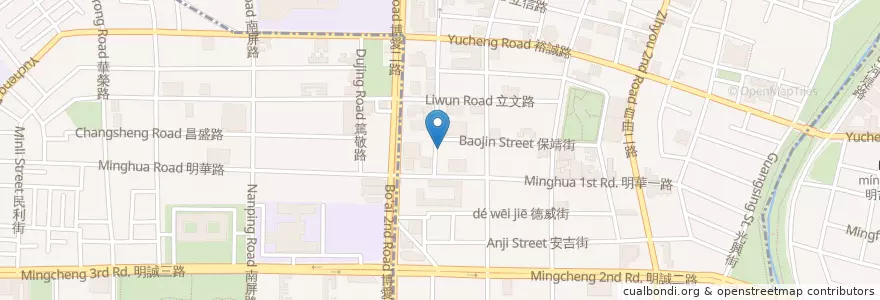 Mapa de ubicacion de 丁二姊燃麵 (正宗川味麵食) en Tayvan, Kaohsiung, 鼓山區, 左營區.