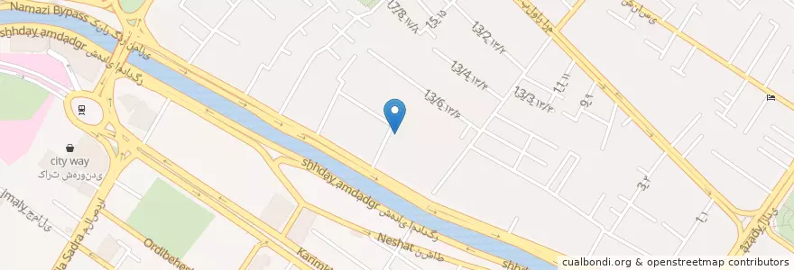 Mapa de ubicacion de مهدکودک دانشگاه شیراز en Irán, Fars, شهرستان شیراز, بخش مرکزی, شیراز.
