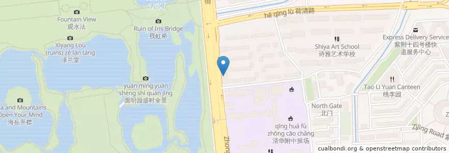 Mapa de ubicacion de 同仁堂 en 中国, 北京市, 河北省, 海淀区.