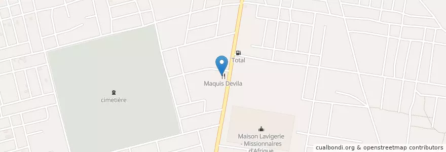 Mapa de ubicacion de Maquis Devila en Burkina Faso, Centre, Kadiogo, Ouagadougou.