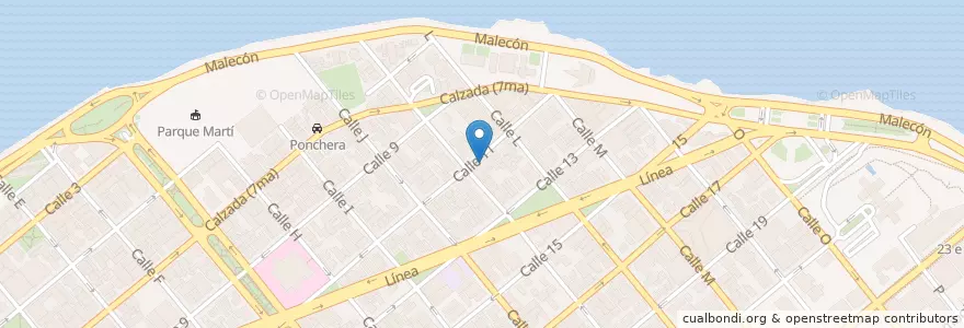 Mapa de ubicacion de Doña Bertha en کوبا, La Habana, Plaza De La Revolución.