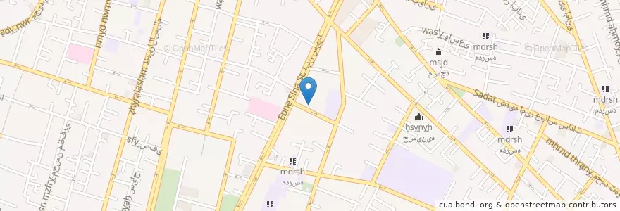 Mapa de ubicacion de سفارت تایلند en İran, Tahran Eyaleti, شهرستان تهران, Tahran, بخش مرکزی شهرستان تهران.