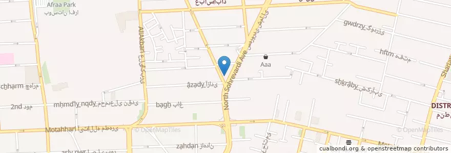 Mapa de ubicacion de بانک صادرات en Irán, Teherán, شهرستان تهران, Teherán, بخش مرکزی شهرستان تهران.