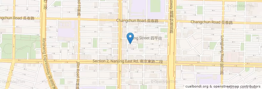 Mapa de ubicacion de 得記手工麵疙瘩 en Taiwan, New Taipei, Taipei, Zhongshan District.