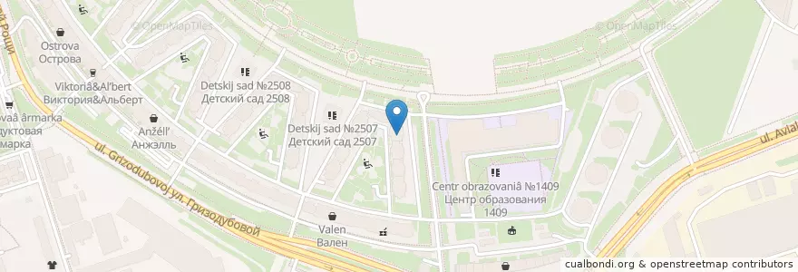 Mapa de ubicacion de Мирал Мед en Rusland, Centraal Federaal District, Moskou, Северный Административный Округ, Хорошёвский Район.