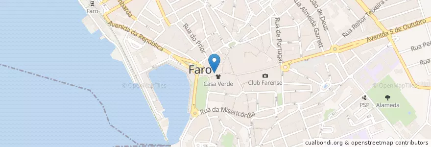 Mapa de ubicacion de Costa Algarvia en Португалия, Алгарве, Алгарви, Faro, Faro, Faro.