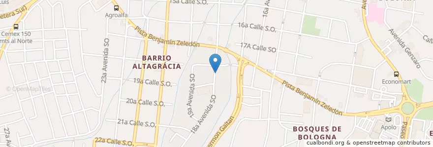 Mapa de ubicacion de Sabor Divino en Nikaragua, Departamento De Managua, Managua (Municipio).
