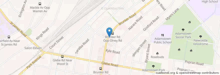 Mapa de ubicacion de Stevensons Chiropractic Clinic en 오스트레일리아, New South Wales, Newcastle City Council, Newcastle-Maitland.