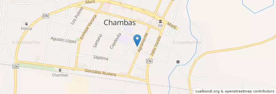 Mapa de ubicacion de Iglesia en Куба, Сьего-Де-Авила, Chambas.