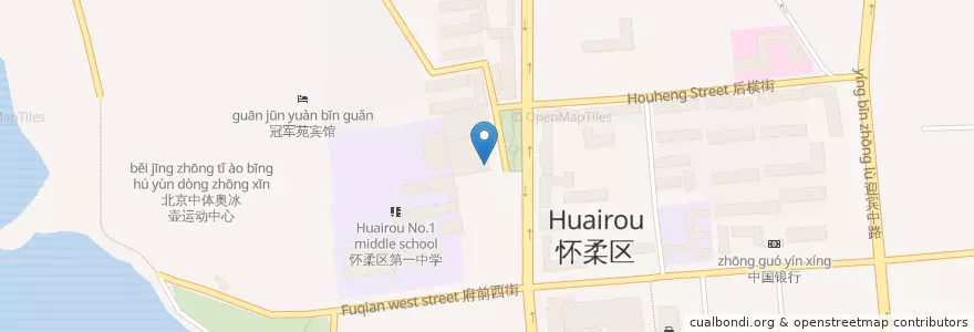 Mapa de ubicacion de 田老师红烧肉 en Китай, Пекин, Хэбэй, Район Хуайжоу.