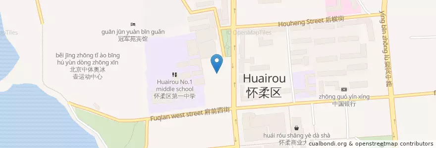 Mapa de ubicacion de Yoshinoya en China, Beijing, Hebei, Huairou District.