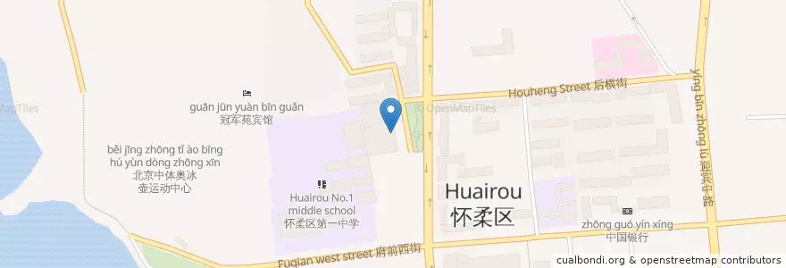 Mapa de ubicacion de 呷哺呷哺 en الصين, بكين, خبي, 怀柔区 / Huairou.