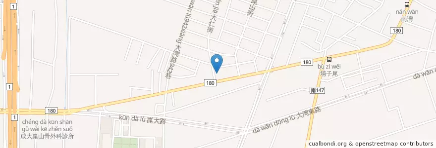 Mapa de ubicacion de 職人燒烤 en Taiwán, 臺南市, 永康區.